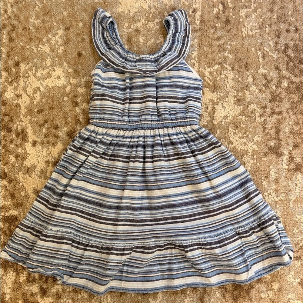 Gymboree Navy and White Striped Dress